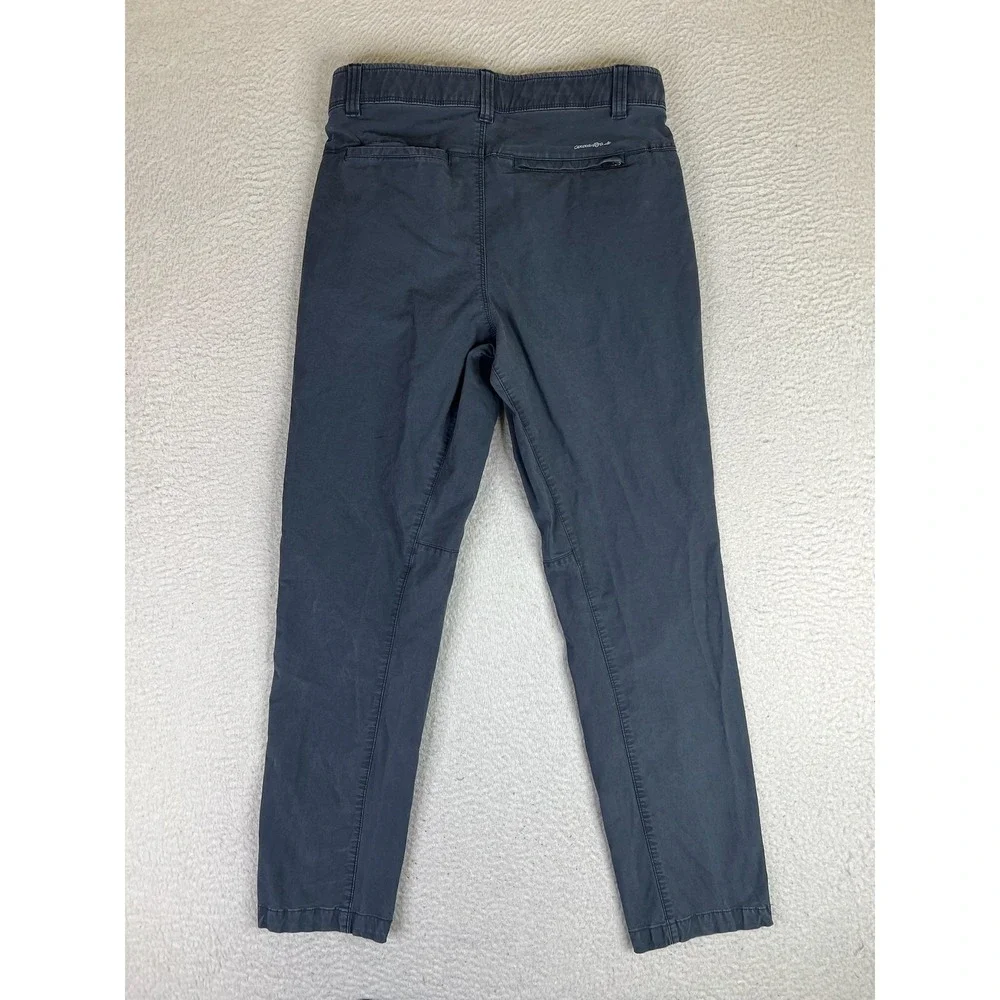 Eddie Bauer Pants Mens 30x30 Gray Canvas Stretch Chino Regular Fit Travel Casual